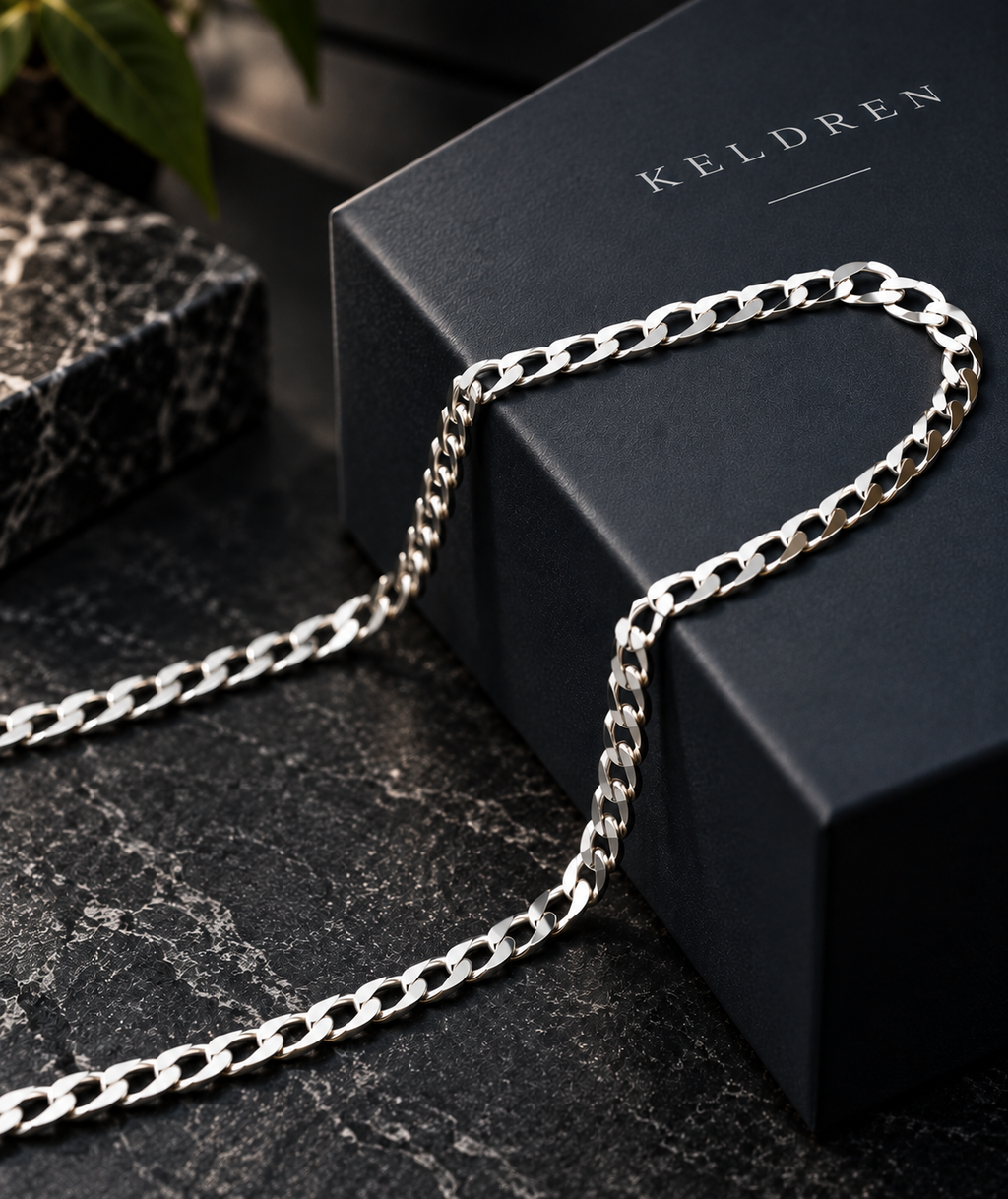 KELDREN Sterling Silver Curb Chain